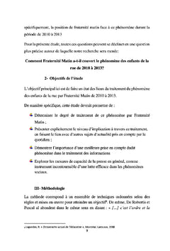 Les médias et le phénomène des enfants de la rue