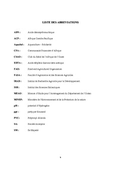 Elevage des crevettes au Cameroun (activités de suivi et de recherche)