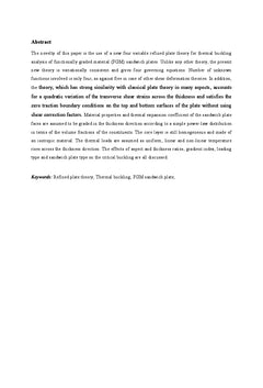 La stabilité thermique des structures sandwiches hétérogènes