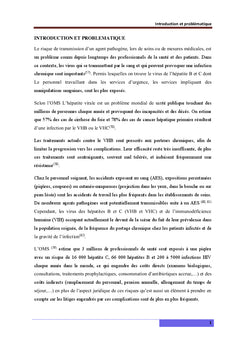 Risque de transmission des hépatites virales chez le personnel de santé
