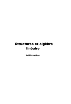 Structures et algèbre linéaire