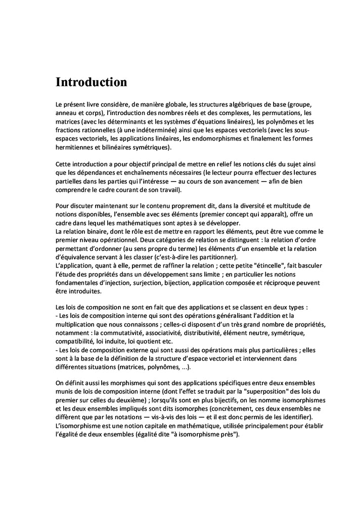 Structures et algèbre linéaire