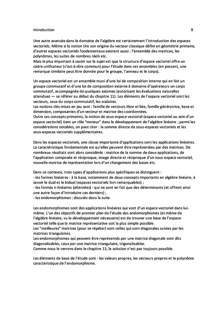 Structures et algèbre linéaire