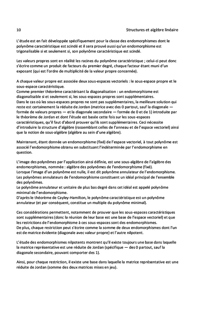 Structures et algèbre linéaire