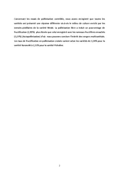 Etude de la biologie florale de la variété Meski cultivée à Zaghouan