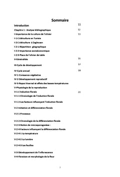 Etude de la biologie florale de la variété Meski cultivée à Zaghouan