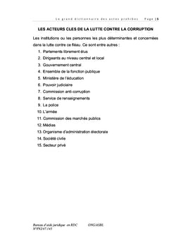 Le grand dictionnaire des actes prohibés (infractions)