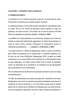 Evaluation des comprimés à base de la quinine