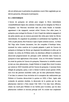 Evaluation des comprimés à base de la quinine