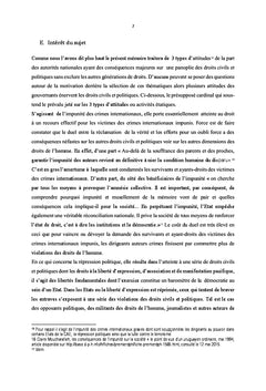 De la contribution des institutions nationales des droits de l'homme