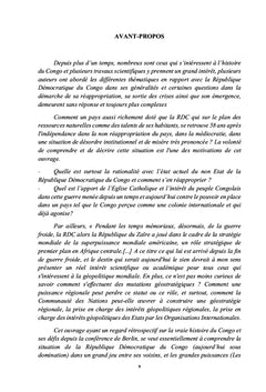 L'eglise Catholique dans la guerre sainte au Congo