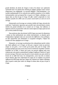 L'eglise Catholique dans la guerre sainte au Congo