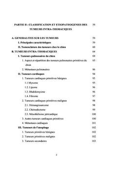 Les tumeurs intra-thoraciques chez l'homme et chez le chien