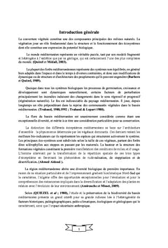 Etude histologique de Lavatera maritima dans le nord ouest d'Algérie