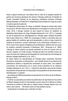 Paramètres de reproduction et système d'élevage de la chèvre à M'vuazi