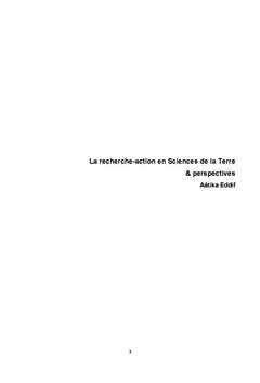 Recherche-action en Sciences de la Terre et perspectives