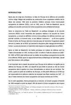 L'Europe de la défense dans le contexte de crise économique