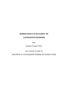 Bornes pour la régularité de Castelnuvo-Mumford