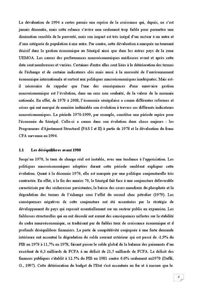 Analyse du taux de change d'équilibre