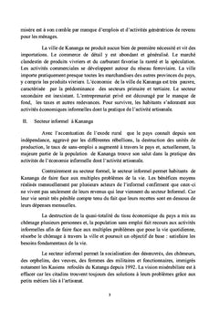 De l'artisanat à l'industrialisation de la ville de Kananga