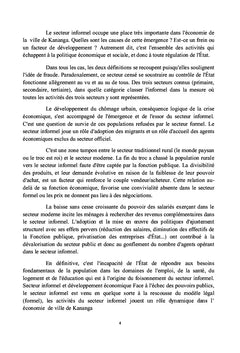 De l'artisanat à l'industrialisation de la ville de Kananga