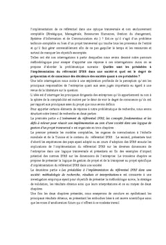 Les préalables à l'implémentation des IFRS: du concept à la pratique