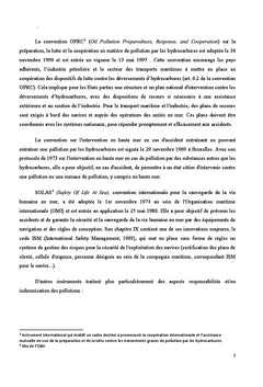 La prevention de la pollution des mers par les hydrocarbures...