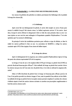 La prevention de la pollution des mers par les hydrocarbures...