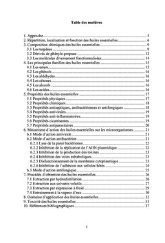 Les huiles essentielles: Compositions, propriétés et extractions