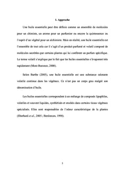 Les huiles essentielles: Compositions, propriétés et extractions