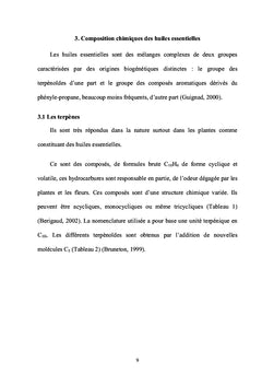 Les huiles essentielles: Compositions, propriétés et extractions