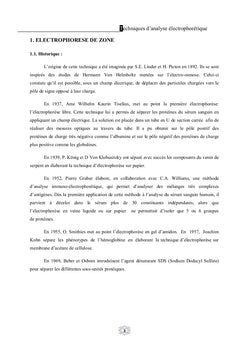 Techniques d'analyse électrophorètique