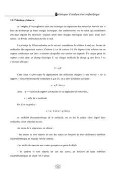 Techniques d'analyse électrophorètique