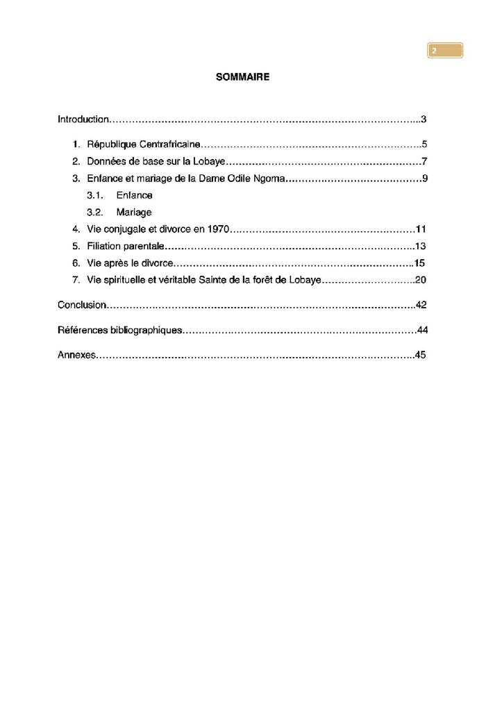 Odile Ngoma une femme Sainte de la forêt de Lobaye en Centrafrique