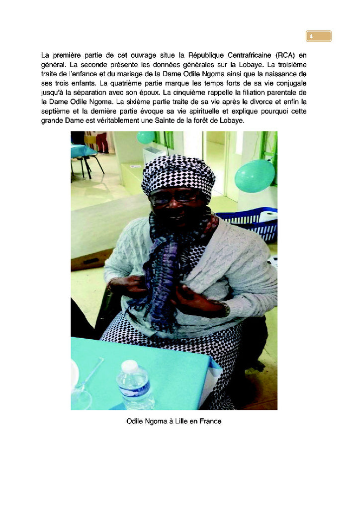 Odile Ngoma une femme Sainte de la forêt de Lobaye en Centrafrique