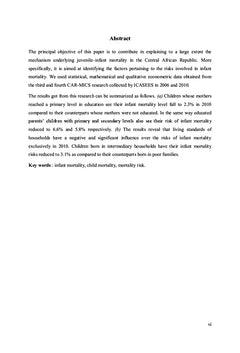 Mortalité infanto-juvénile en République Centrafricaine