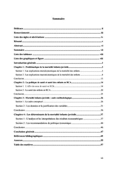 Mortalité infanto-juvénile en République Centrafricaine