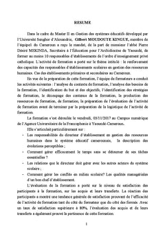 Gérer efficacement les ressources humaines scolaires au Cameroun