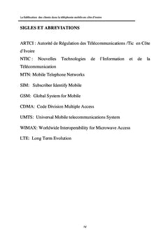 Operateurs Mobiles en Cote d'Ivoire : Enjeu economique
