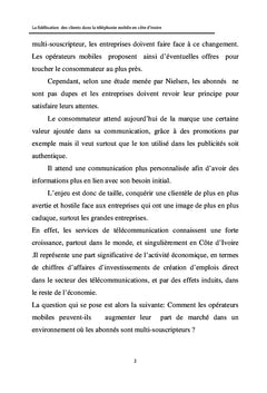 Operateurs Mobiles en Cote d'Ivoire : Enjeu economique