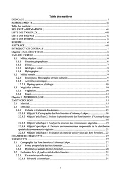 Phytodiversite et conservation de la biodiversite des îlots forestiers
