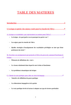 Placer la poesie au sein de l'enseignement du vocabulaire