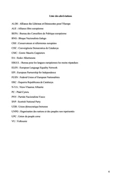 La coopération entre les partis régionalistes européens