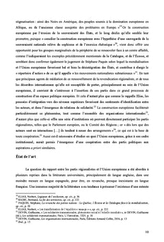 La coopération entre les partis régionalistes européens