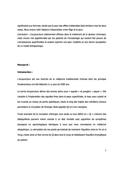 La peur de l'acupuncture au cours des pathologies ostéo-articulaires