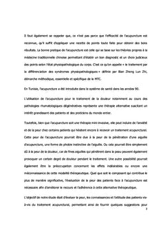 La peur de l'acupuncture au cours des pathologies ostéo-articulaires