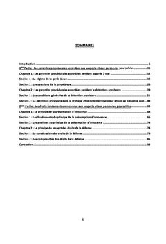 La protection pénale des personnes suspectes et poursuivies