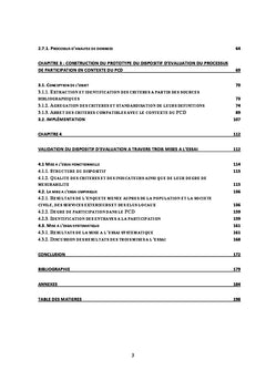 Dispositf d'évaluation de l'approche participative