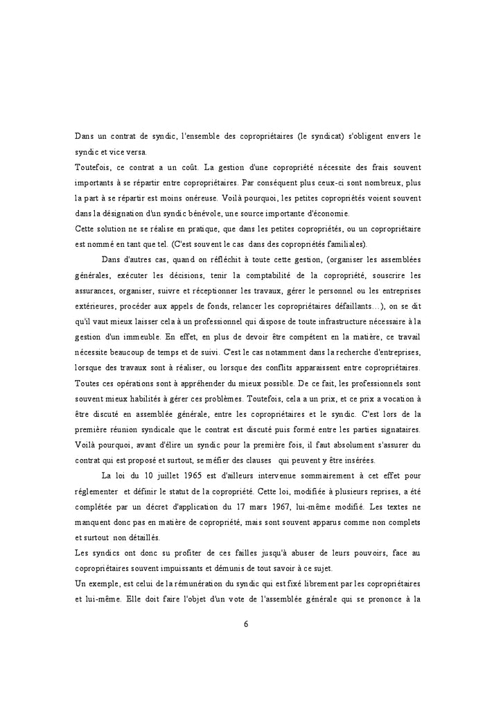 Le contrat de syndic, une liberté encadrée?