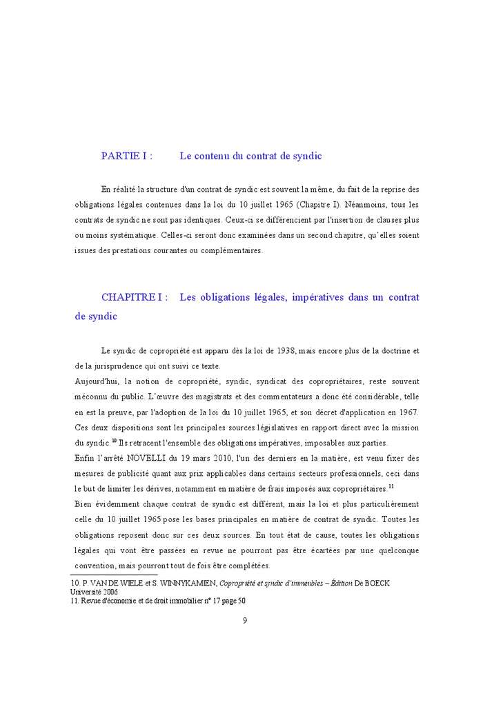 Le contrat de syndic, une liberté encadrée?